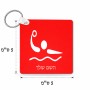 מחזיק מפתחות בצורת ריבוע בעיצוב אישי עם השם שלך בעיצוב כדור מים אולימפי גודל המחזיק 5 × 5 ס"מ