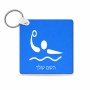 מחזיק מפתחות בצורת ריבוע בעיצוב אישי עם השם שלך בעיצוב כדור מים אולימפי גודל המחזיק 5 × 5 ס"מ