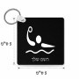 מחזיק מפתחות בצורת ריבוע בעיצוב אישי עם השם שלך בעיצוב כדור מים אולימפי גודל המחזיק 5 × 5 ס"מ