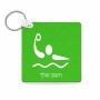 מחזיק מפתחות בצורת ריבוע בעיצוב אישי עם השם שלך בעיצוב כדור מים אולימפי גודל המחזיק 5 × 5 ס"מ