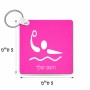 מחזיק מפתחות בצורת ריבוע בעיצוב אישי עם השם שלך בעיצוב כדור מים אולימפי גודל המחזיק 5 × 5 ס"מ