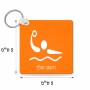 מחזיק מפתחות בצורת ריבוע בעיצוב אישי עם השם שלך בעיצוב כדור מים אולימפי גודל המחזיק 5 × 5 ס"מ