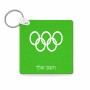 מחזיק מפתחות בצורת ריבוע בעיצוב אישי עם השם שלך בעיצוב אולימפי גודל המחזיק 5 × 5 ס"מ