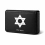 ארנק כרטיסי אשראי בעיצוב אישי עם השם שלך בעיצוב מגן דוד - מגן דוד - ישראל גודל גודל ארנק כרטיסי אשראי 10 × 6.6 ס"מ