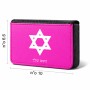 ארנק כרטיסי אשראי בעיצוב אישי עם השם שלך בעיצוב מגן דוד - מגן דוד - ישראל גודל גודל ארנק כרטיסי אשראי 10 × 6.6 ס"מ