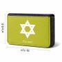 ארנק כרטיסי אשראי בעיצוב אישי עם השם שלך בעיצוב מגן דוד - מגן דוד - ישראל גודל גודל ארנק כרטיסי אשראי 10 × 6.6 ס"מ