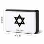ארנק כרטיסי אשראי בעיצוב אישי עם השם שלך בעיצוב מגן דוד - מגן דוד - ישראל גודל גודל ארנק כרטיסי אשראי 10 × 6.6 ס"מ