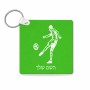 מחזיק מפתחות בצורת ריבוע בעיצוב אישי עם השם שלך בעיצוב שחקן כדורגל גודל המחזיק 5 × 5 ס"מ
