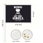 דיגלון בעיצוב אישי עם השם שלך בעיצוב מלך הגריל גודל הדיגלון - 20.5 × 14 ס"מ