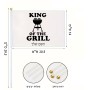 דיגלון בעיצוב אישי עם השם שלך בעיצוב מלך הגריל גודל הדיגלון - 20.5 × 14 ס"מ