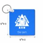 מחזיק מפתחות בצורת ריבוע בעיצוב אישי עם השם שלך בעיצוב טריאתלון גודל המחזיק 5 × 5 ס"מ