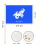 דיגלון בעיצוב אישי עם השם שלך בעיצוב מזלות - גדי גודל הדיגלון - 20.5 × 14 ס"מ