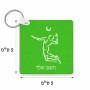 מחזיק מפתחות בצורת ריבוע בעיצוב אישי עם השם שלך בעיצוב שחקן כדורעף גודל המחזיק 5 × 5 ס"מ
