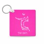 מחזיק מפתחות בצורת ריבוע בעיצוב אישי עם השם שלך בעיצוב שחקן כדורעף גודל המחזיק 5 × 5 ס"מ