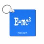 מחזיק מפתחות בצורת ריבוע בעיצוב אישי עם השם שלך בעיצוב נוסחת אלברט איינשטיין גודל המחזיק 5 × 5 ס"מ