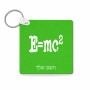 מחזיק מפתחות בצורת ריבוע בעיצוב אישי עם השם שלך בעיצוב נוסחת אלברט איינשטיין גודל המחזיק 5 × 5 ס"מ