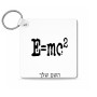 מחזיק מפתחות בצורת ריבוע בעיצוב אישי עם השם שלך בעיצוב נוסחת אלברט איינשטיין גודל המחזיק 5 × 5 ס"מ