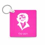 מחזיק מפתחות בצורת ריבוע בעיצוב אישי עם השם שלך בעיצוב צ'ה גווארה גודל המחזיק 5 × 5 ס"מ
