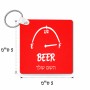 מחזיק מפתחות בצורת ריבוע בעיצוב אישי עם השם שלך בעיצוב מיכל של בירה גודל המחזיק 5 × 5 ס"מ