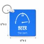 מחזיק מפתחות בצורת ריבוע בעיצוב אישי עם השם שלך בעיצוב מיכל של בירה גודל המחזיק 5 × 5 ס"מ