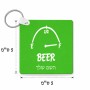 מחזיק מפתחות בצורת ריבוע בעיצוב אישי עם השם שלך בעיצוב מיכל של בירה גודל המחזיק 5 × 5 ס"מ
