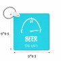 מחזיק מפתחות בצורת ריבוע בעיצוב אישי עם השם שלך בעיצוב מיכל של בירה גודל המחזיק 5 × 5 ס"מ