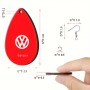 זוג עגילים בצורת טיפה בעיצוב אישי עם השם שלך בעיצוב פולקסווגן גודל העגילים 2.5 × 3.8 ס"מ