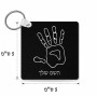 מחזיק מפתחות בצורת ריבוע בעיצוב אישי עם השם שלך בעיצוב יד גודל המחזיק 5 × 5 ס"מ