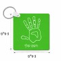 מחזיק מפתחות בצורת ריבוע בעיצוב אישי עם השם שלך בעיצוב יד גודל המחזיק 5 × 5 ס"מ