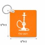 מחזיק מפתחות בצורת ריבוע בעיצוב אישי עם השם שלך בעיצוב נרגילה גודל המחזיק 5 × 5 ס"מ