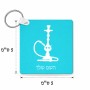 מחזיק מפתחות בצורת ריבוע בעיצוב אישי עם השם שלך בעיצוב נרגילה גודל המחזיק 5 × 5 ס"מ