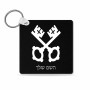 מחזיק מפתחות בצורת ריבוע בעיצוב אישי עם השם שלך בעיצוב מפתחות גודל המחזיק 5 × 5 ס"מ