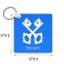 מחזיק מפתחות בצורת ריבוע בעיצוב אישי עם השם שלך בעיצוב מפתחות גודל המחזיק 5 × 5 ס"מ