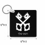 מחזיק מפתחות בצורת ריבוע בעיצוב אישי עם השם שלך בעיצוב מפתחות גודל המחזיק 5 × 5 ס"מ
