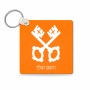 מחזיק מפתחות בצורת ריבוע בעיצוב אישי עם השם שלך בעיצוב מפתחות גודל המחזיק 5 × 5 ס"מ