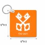 מחזיק מפתחות בצורת ריבוע בעיצוב אישי עם השם שלך בעיצוב מפתחות גודל המחזיק 5 × 5 ס"מ