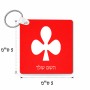 מחזיק מפתחות בצורת ריבוע בעיצוב אישי עם השם שלך בעיצוב אגם גודל המחזיק 5 × 5 ס"מ