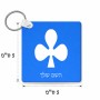 מחזיק מפתחות בצורת ריבוע בעיצוב אישי עם השם שלך בעיצוב אגם גודל המחזיק 5 × 5 ס"מ