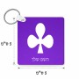 מחזיק מפתחות בצורת ריבוע בעיצוב אישי עם השם שלך בעיצוב אגם גודל המחזיק 5 × 5 ס"מ