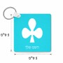 מחזיק מפתחות בצורת ריבוע בעיצוב אישי עם השם שלך בעיצוב אגם גודל המחזיק 5 × 5 ס"מ
