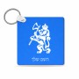 מחזיק מפתחות בצורת ריבוע בעיצוב אישי עם השם שלך בעיצוב אריה גודל המחזיק 5 × 5 ס"מ