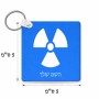 מחזיק מפתחות בצורת ריבוע בעיצוב אישי עם השם שלך בעיצוב פצצת אטום גרעינית גודל המחזיק 5 × 5 ס"מ