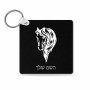 מחזיק מפתחות בצורת ריבוע בעיצוב אישי עם השם שלך בעיצוב ראש סוס גודל המחזיק 5 × 5 ס"מ