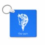 מחזיק מפתחות בצורת ריבוע בעיצוב אישי עם השם שלך בעיצוב ראש סוס גודל המחזיק 5 × 5 ס"מ