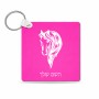 מחזיק מפתחות בצורת ריבוע בעיצוב אישי עם השם שלך בעיצוב ראש סוס גודל המחזיק 5 × 5 ס"מ