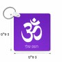 מחזיק מפתחות בצורת ריבוע בעיצוב אישי עם השם שלך בעיצוב סמל אום גודל המחזיק 5 × 5 ס"מ