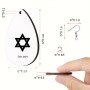 זוג עגילים בצורת טיפה בעיצוב אישי עם השם שלך בעיצוב מגן דוד - מגן דוד - ישראל גודל העגילים 2.5 × 3.8 ס"מ