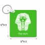 מחזיק מפתחות בצורת ריבוע בעיצוב אישי עם השם שלך בעיצוב פרעה - תות ענח' אמון מצרי גודל המחזיק 5 × 5 ס"מ