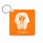 מחזיק מפתחות בצורת ריבוע בעיצוב אישי עם השם שלך בעיצוב פרעה - תות ענח' אמון מצרי גודל המחזיק 5 × 5 ס"מ