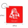 מחזיק מפתחות בצורת ריבוע בעיצוב אישי עם השם שלך בעיצוב סנטה קלאוס גודל המחזיק 5 × 5 ס"מ